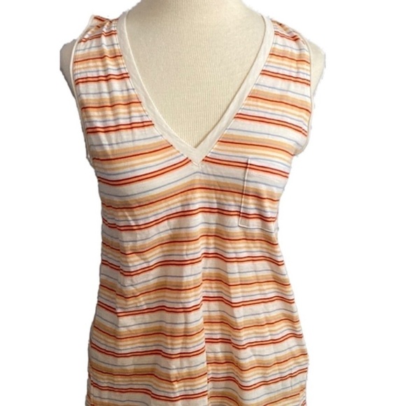 MADEWELL women’s striped sleeveless top size medium - Picture 2 of 3